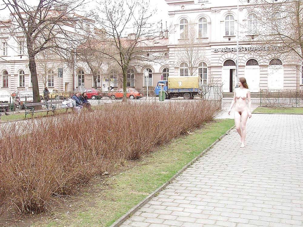 Free Czeck girl walking nude in public - N. C. photos