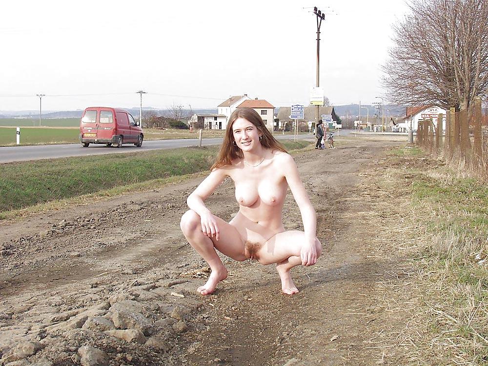 Free Czeck girl walking nude in public - N. C. photos