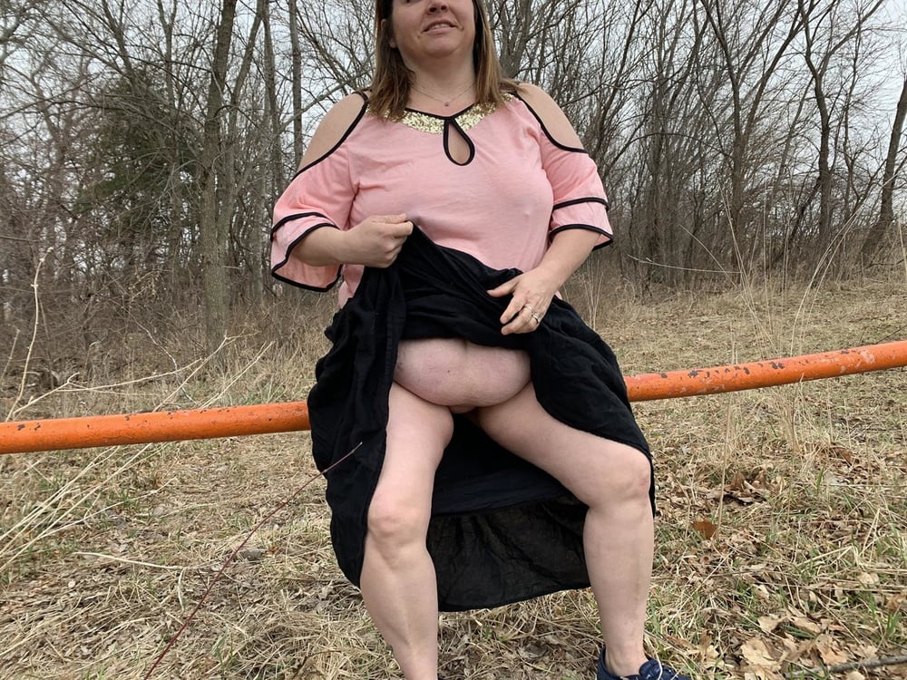 Outdoor bbw upskirt cum announcement