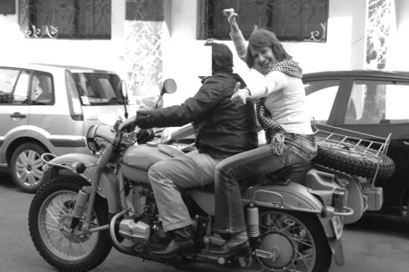 Lilia Motorbike and strip tease