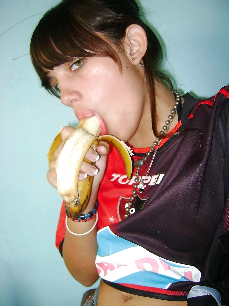 Free Argentina teen with a banana photos