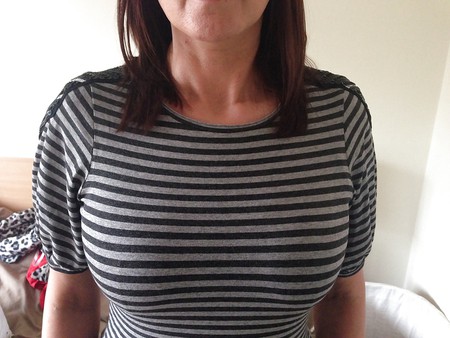 my new top perhaps a little tight on my tits wot you think?