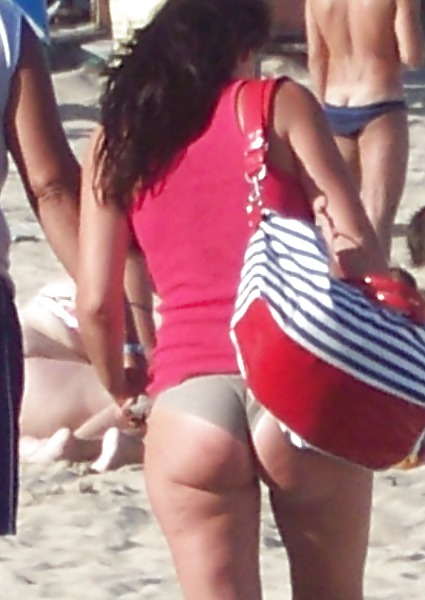 Free beach super round greasy ASS photos