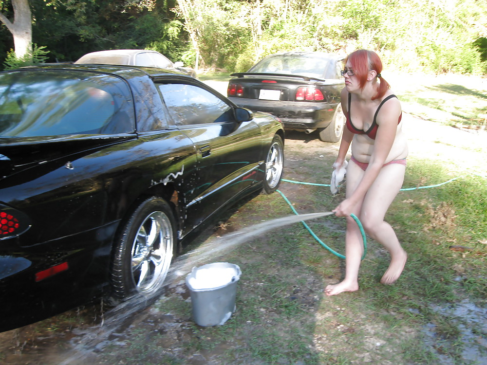 Free Cassie and gf washing my trans am photos
