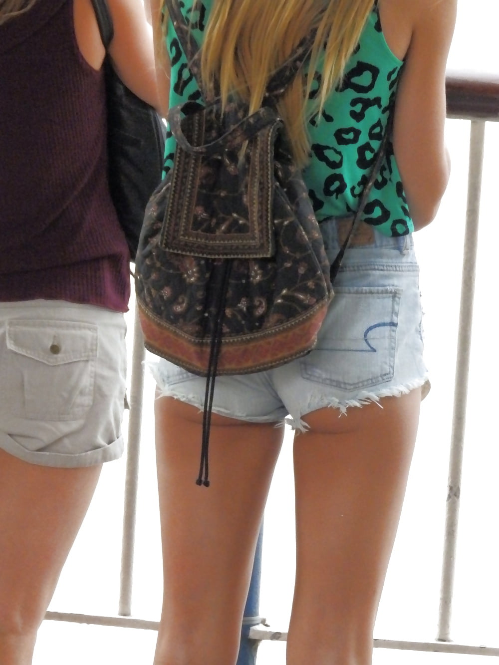 Free Blonde Teen in Denim Shorts photos