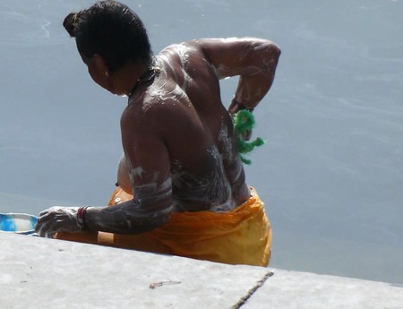 women bathing nude Indian
