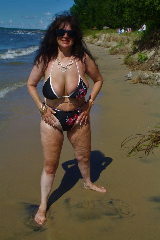Hot Busty Beach Mature In String Beer Bikini - 22 Photos 