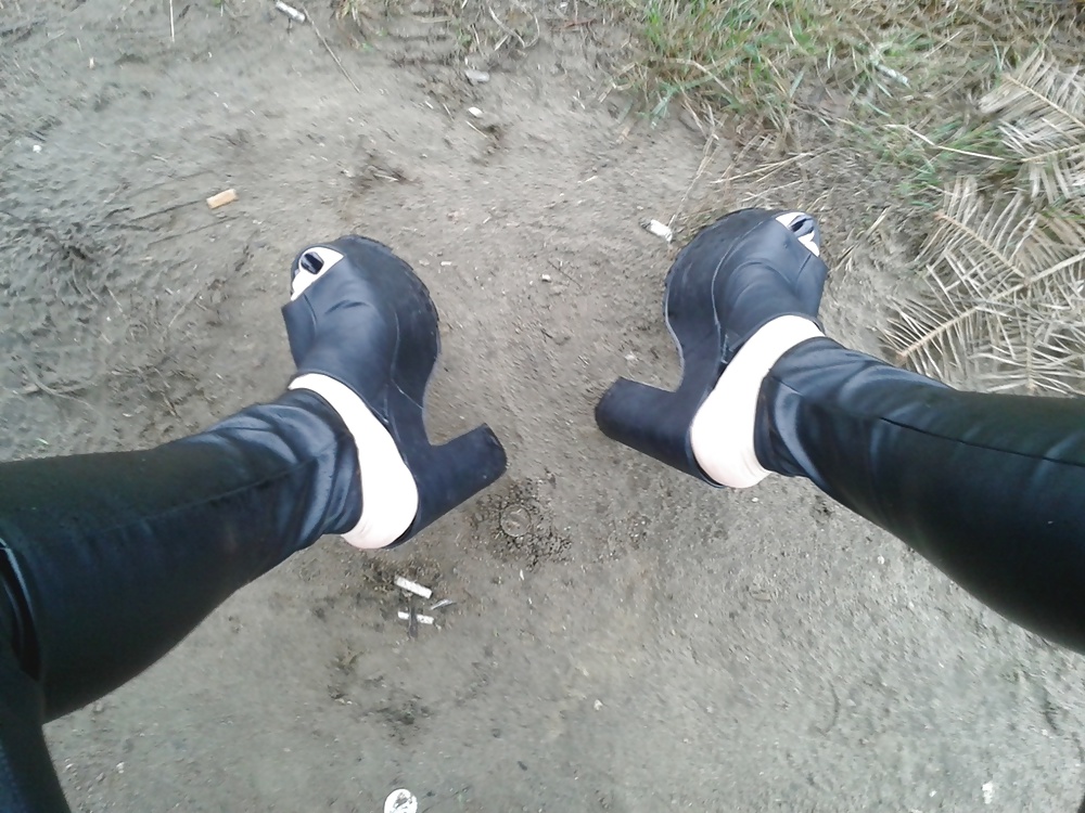 Free my black platform mules photos