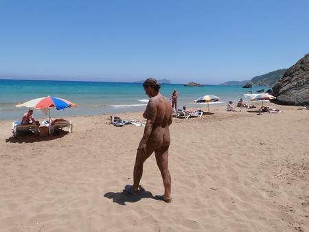 Me naked at the nudist beach