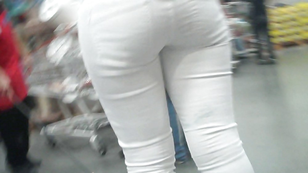 Free Nice sexy ass & butt in white jeans looking good photos