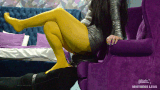 facesitting and ass worship in yellow pantyhose         