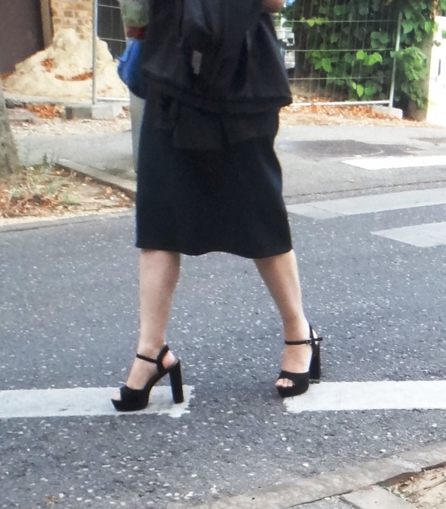 Candid mature in high heels photo #324419591